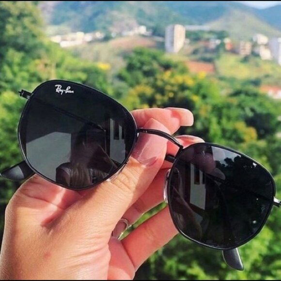 NEW Ray Ban Hexagonal Flat Lenses Black RB3548N - Picture 2 of 8